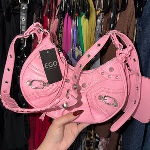 New pink studded purse